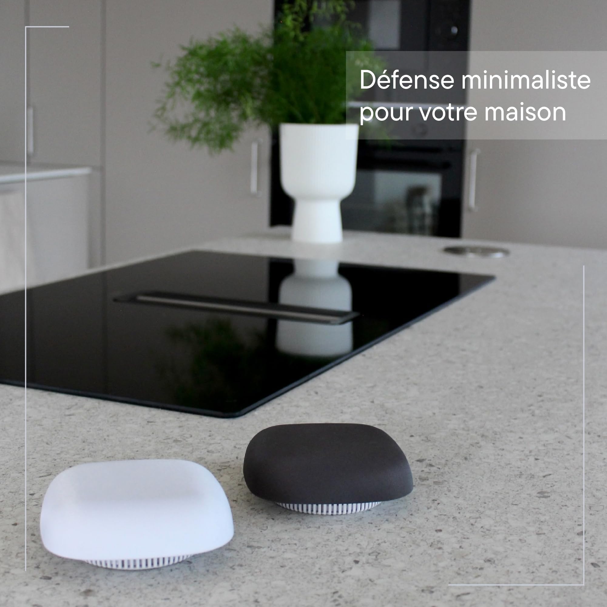 Jalo Kupu 10 Détecteur de Fumée - Alarme Incendie Optique pour la Maison - 10 Ans Pile au Lithium - Design Scandinave - Blanc