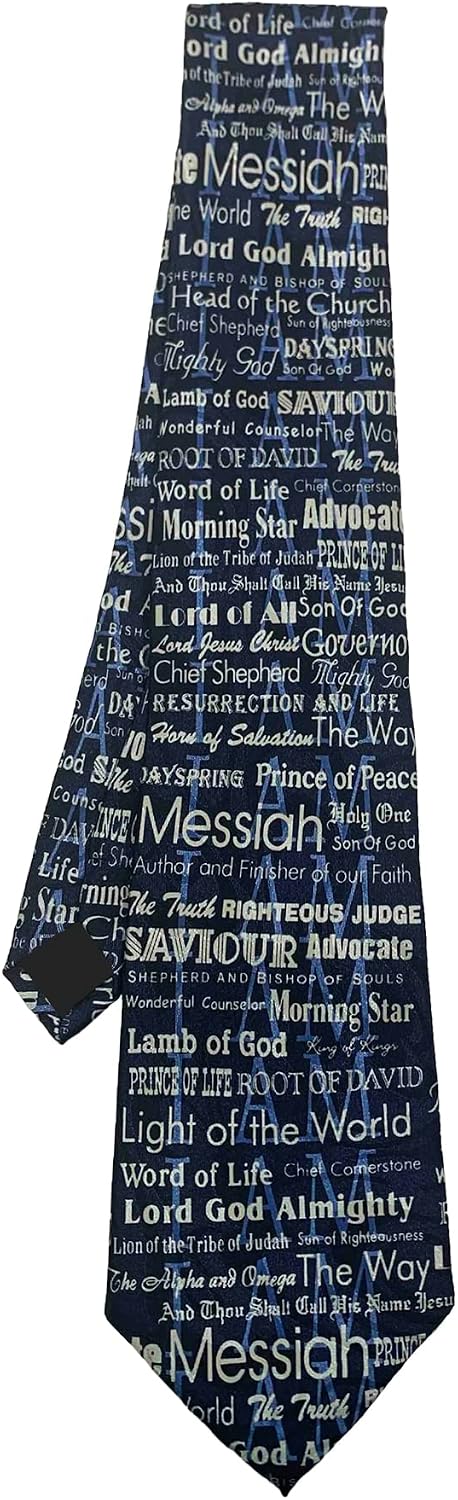 Jacquard Polyester Hand-Printed Christian Ties for Men | Church Business Formal Wedding Mens Neck Ties