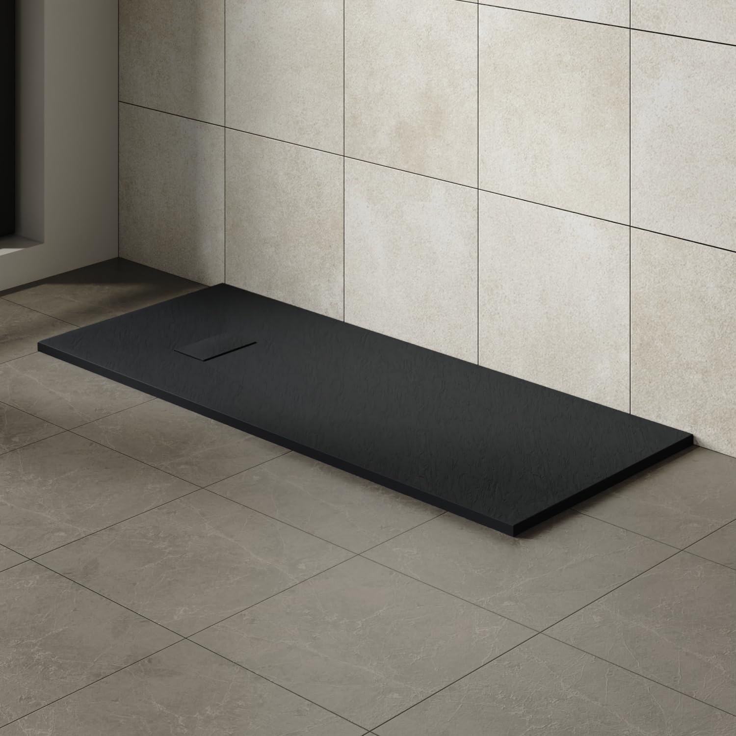 Aquariss SMC Rectangular 1700x700mm Shower Enclosure Base Tray Black