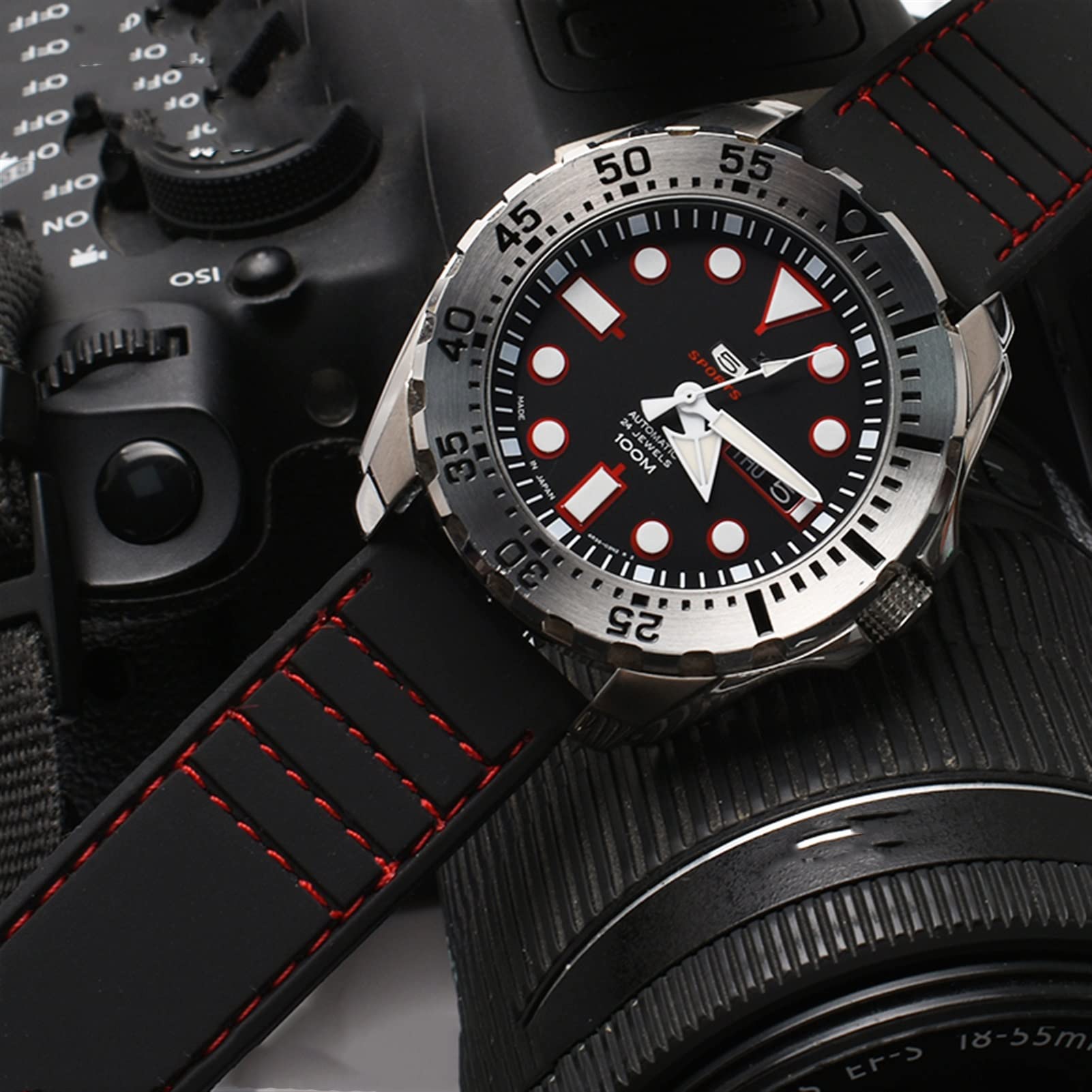 Cinturino più lungo 20mm 22mm silicone sport cinturino subacqueo gomma impermeabile maschio allungato sostituzione cinturino orologio accessorio