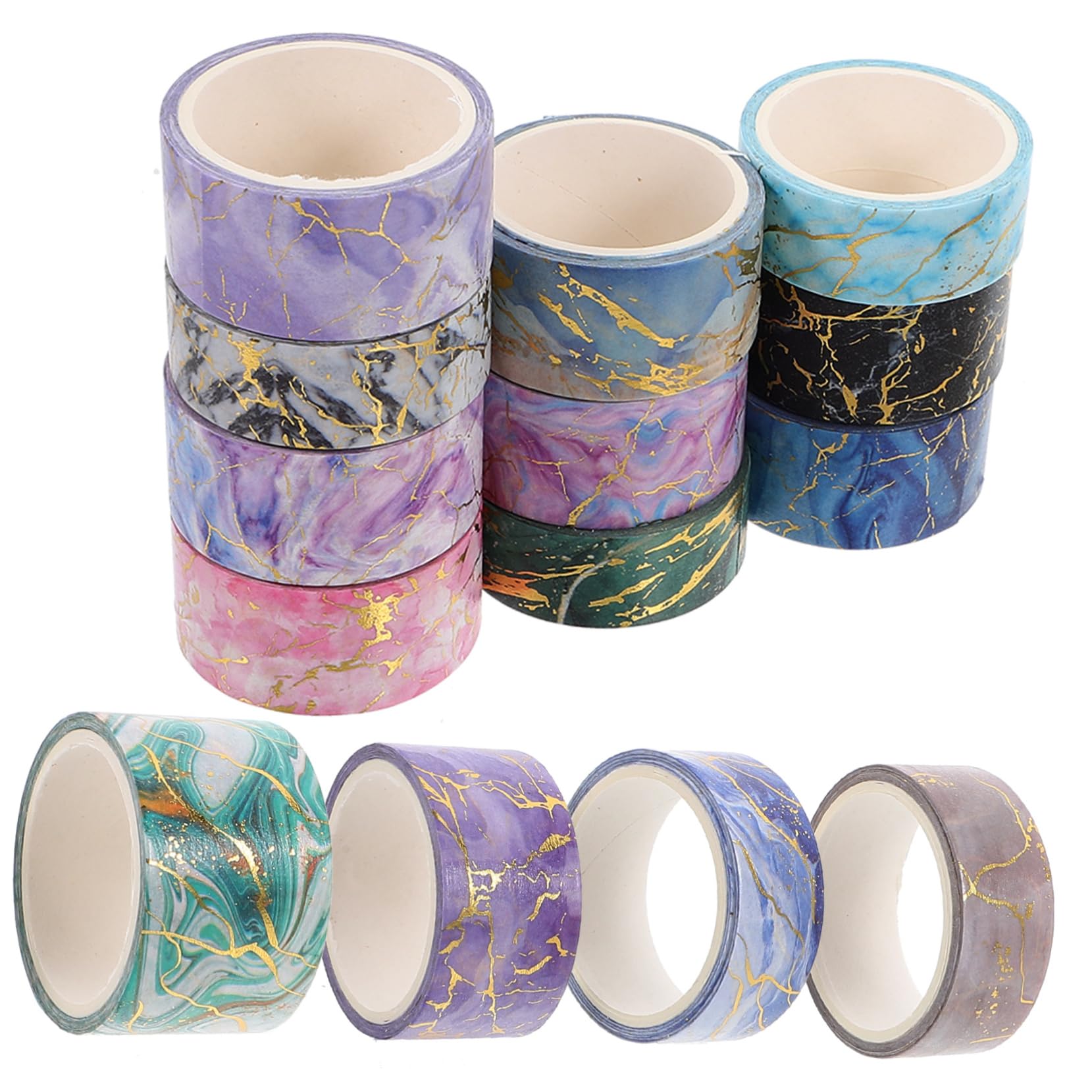 NUOBESTY 70rollos Washi Tape Decorativo Diseño De Mármol Para Manualidades y Scrapbooking Cintas Adhesivas Para Diario y Proyectos Creativos