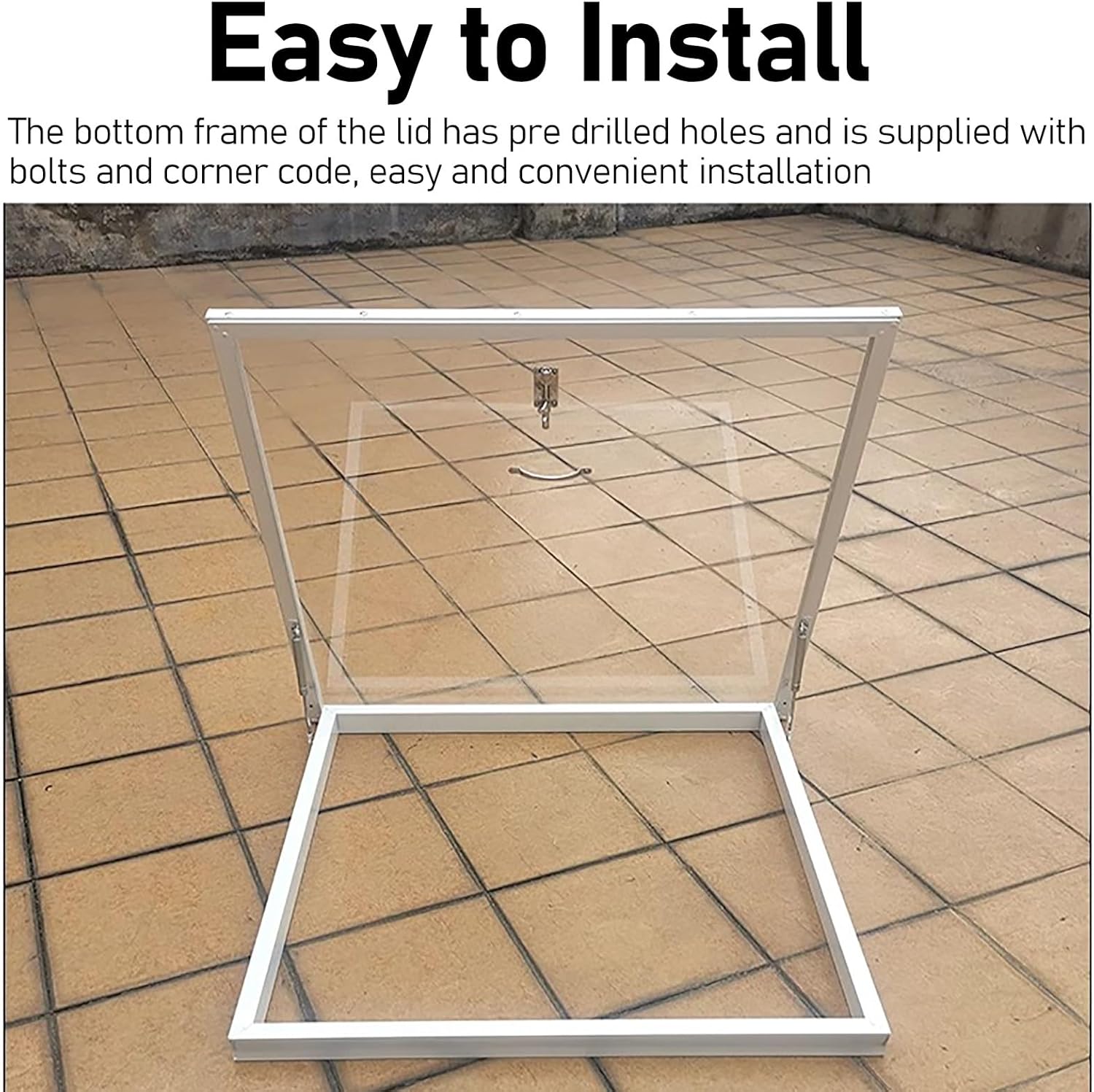 Roof Access Hatch Door 24x36 30x36 36x36 39x39in, Attic Hatch Cover with Gas Shock Strut & Lockable Handle, Roof Metal Plate Rainproof for Cellar Door, Escape Lid, Well Cover(90x100cm 35.4x39.4in)