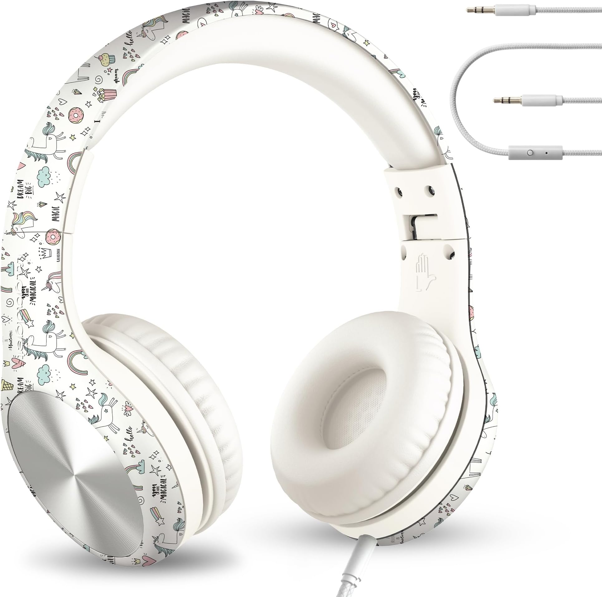 LilGadgets Connect Pro hoofdtelefoon met ruisonderdrukking voor kinderen, ontworpen met comfort voor kinderen, opvouwbare over-ear headset met in-line microfoon, hoofdtelefoon bedraad