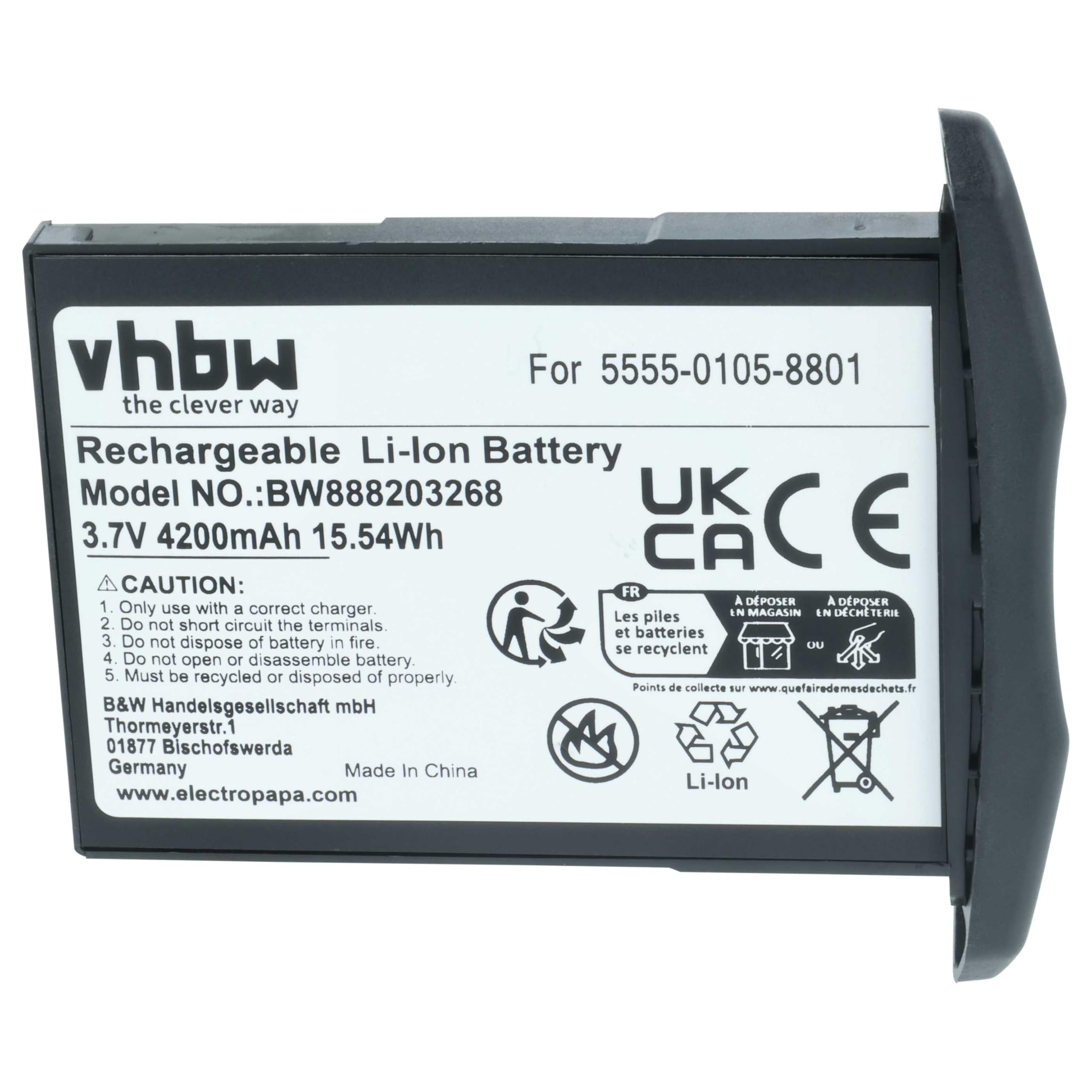 vhbw Akku kompatibel mit NCR Orderman 5 Handheld Computer Scanner (4200mAh, 3,7V, Li-Ion)