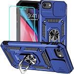 Pour iPhone 8/7 Affaire, iPhone SE étui 2020/2022/3rd avec protecteur d'écran: [Norme militaire 20ft. Drop Tested] Coque de téléphone de protection antichoc pour - iPhone 8 (Noir)