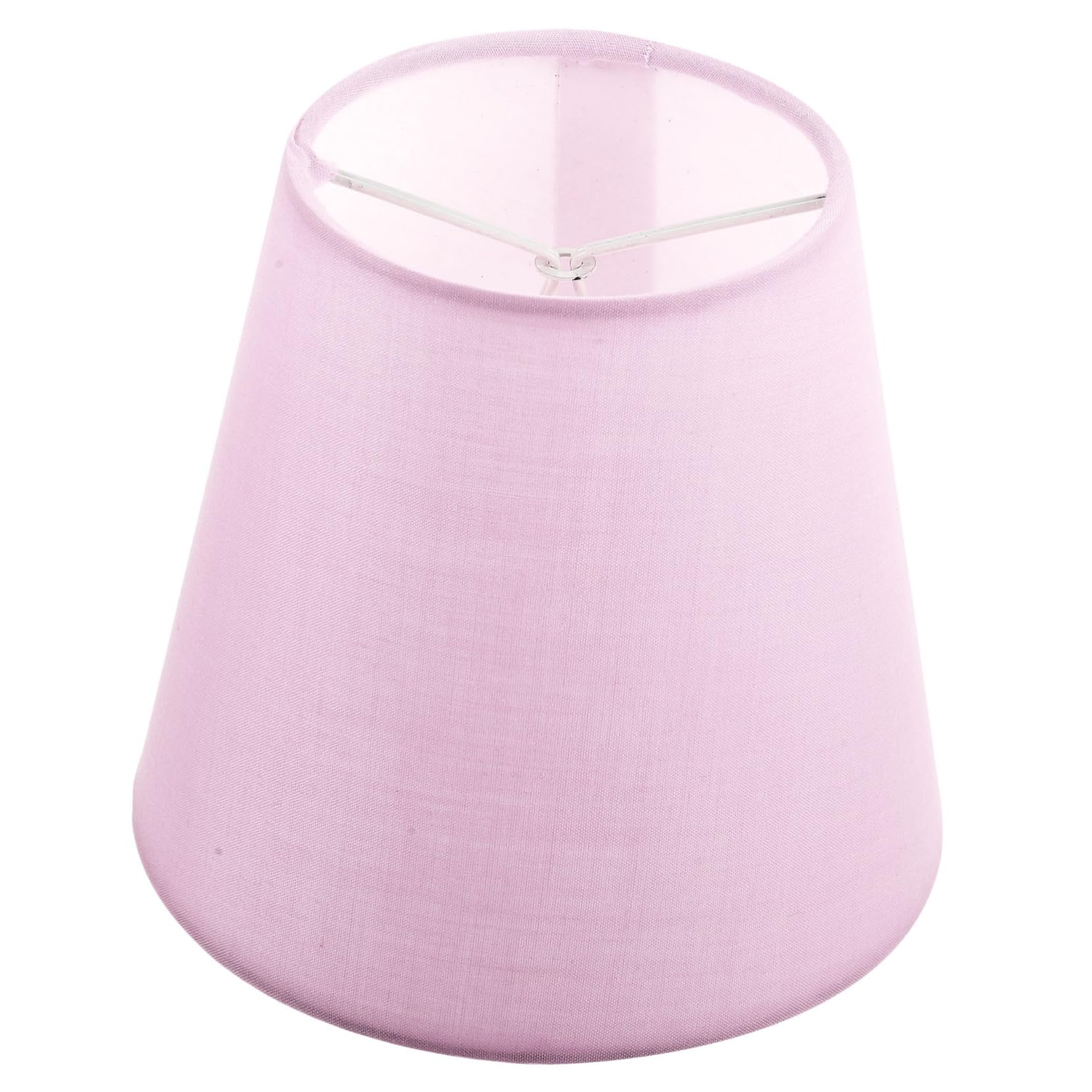 Gadpiparty Small Cloth Lamp Shade Clip on Bulb, Mini Pendant Light Cover, Pale Pink Decorative Lampshade for Wall and Ceiling Fixtures