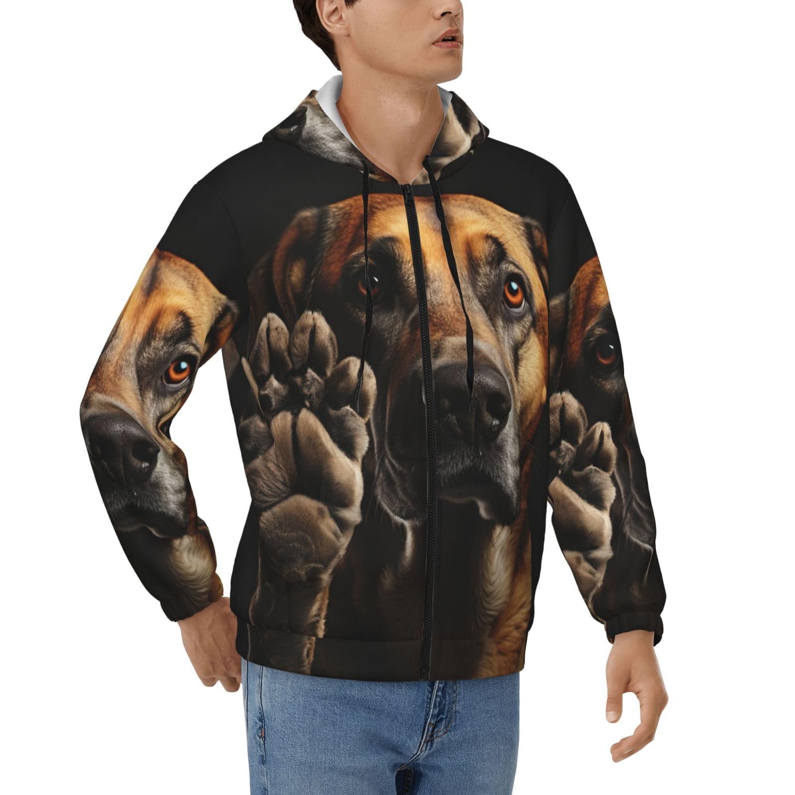 Sweat à capuche décontracté avec fermeture éclair fluide pour homme - 8