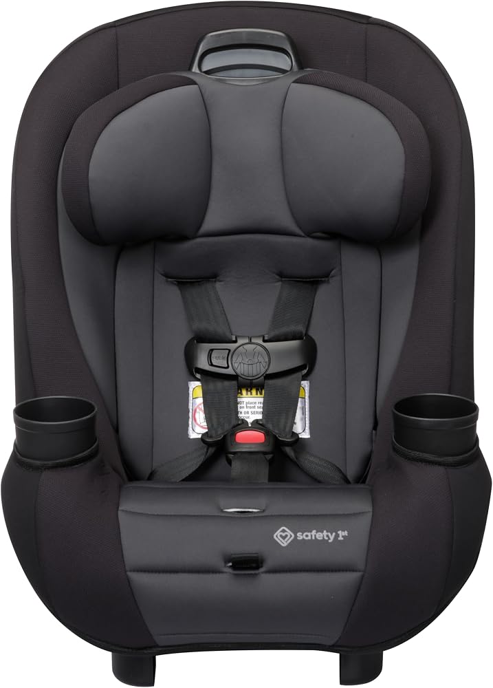 Safety 1st Ellaris 3-in-1 Convertible Car Seat, Slim Fit Design, Rear & Forward-Facing, 5-Position Headrest, 3-Across Fit, Travel-Friendly with Machine-Washable Seat Pad, Smokey Haze