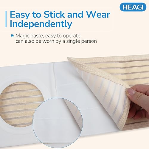 Miniatura 4 de Cinturón de ostomía, suministros de ostomía, cinturón de apoyo para hernia de ostomía para hombresmujeres, cinturón elástico de apoyo abdominal que