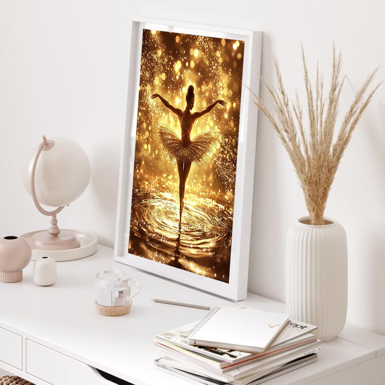 Hyupuanj 5D Diament Painting Kompletny zestaw, balet dziewczyny 90x120cm h