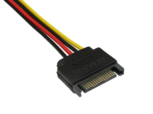 Cable de energía de 4 Pin Floppy a SATA 15 Pin 8 pulgadas 2 Pack miniatura 3