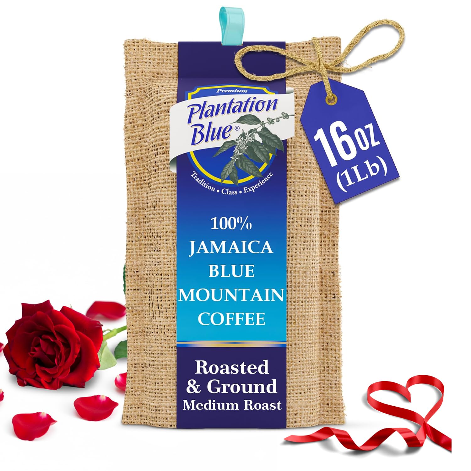 100% Jamaica Mountain Coffee Medium Roasted and GROUND (16oz)