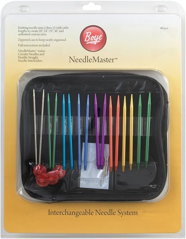 Boye Needlemaster 40-Piece Interchangeable Aluminum Knitting Set by Boye - Used condition - US$31.62