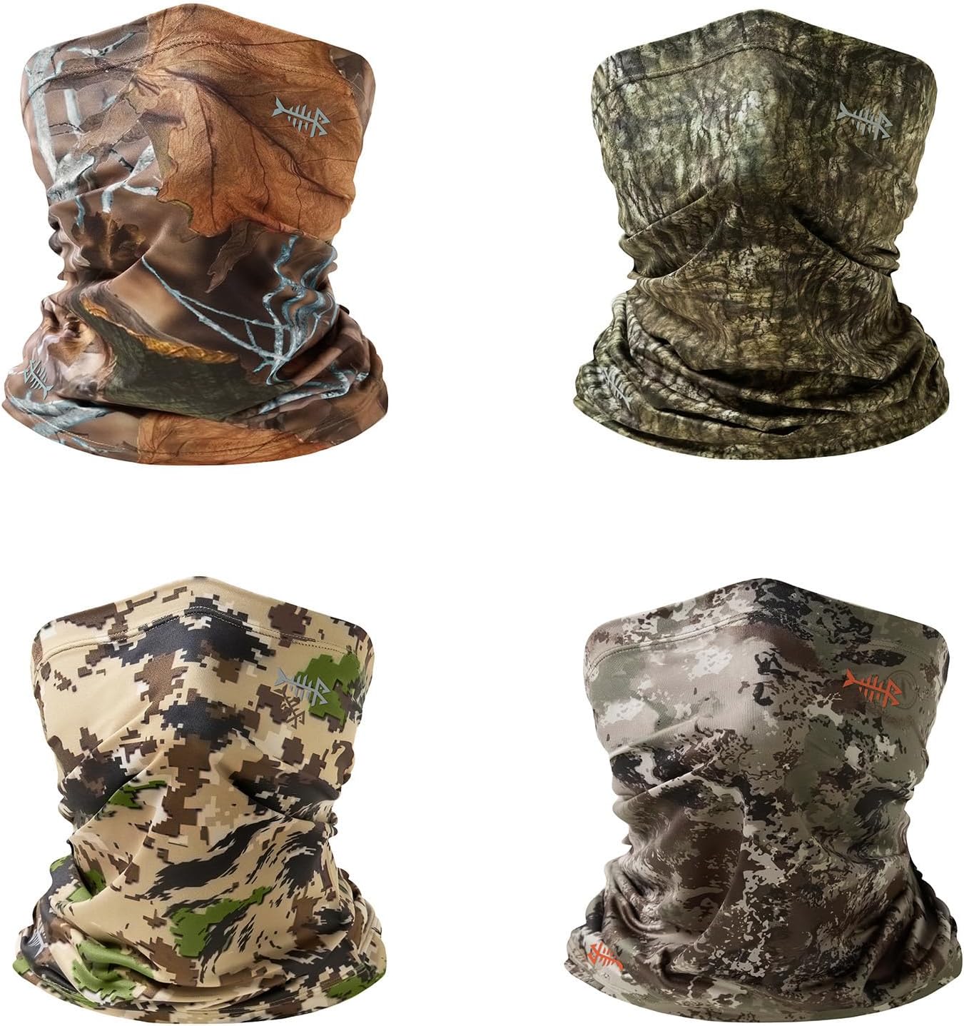 4-Pack UV Protection Neck Gaiters for Fishing, Hiking & Outdoors 4-Pack UV Protection Neck Gaiters for Fishing, Hiking & Outdoors