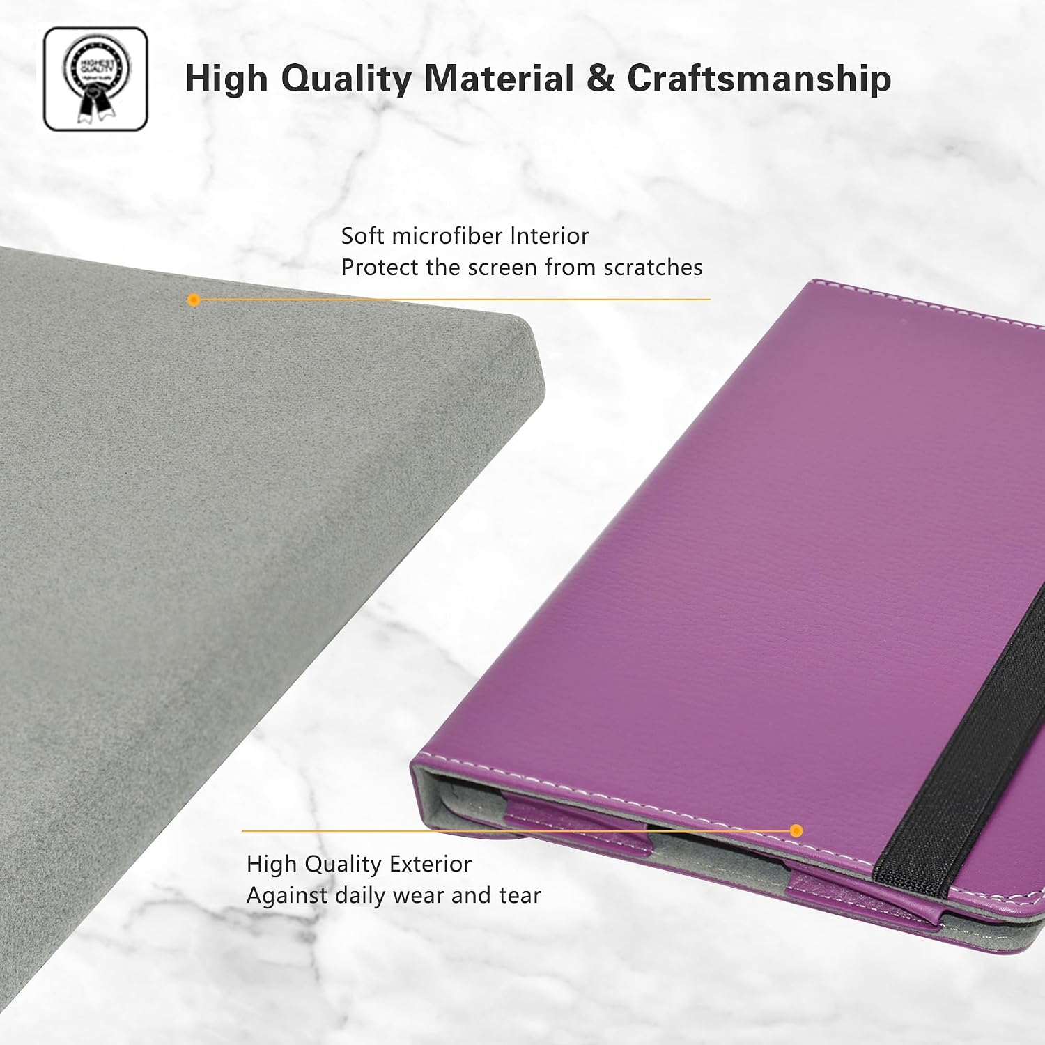 LiuShan Compatible BLU M10L Pro Rotation Case, 360 Rotation Stand PU Cover for 10.1" Tablet, Purple image 5