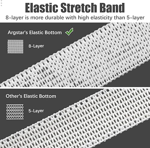 Miniatura 4 de Argstar Fundas otomanas de jacquard rectangular para sala de estar, funda elástica para otomana, funda elástica para otomana, protector de muebles