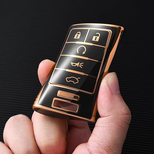 Miniatura 6 de ELOHEI Funda para llavero Cadillac, funda suave de alta calidad de protección completa compatible con Cadillac Escalade ATS CTS DTS SRX STS