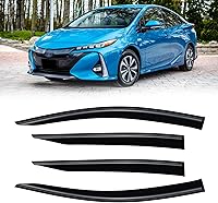 Vista 14 de Visor protector deflector de lluvia para ventanas, para Honda Civic 2001-2005 4 puertas sedán, montaje exterior, protectores de ventilación, tono