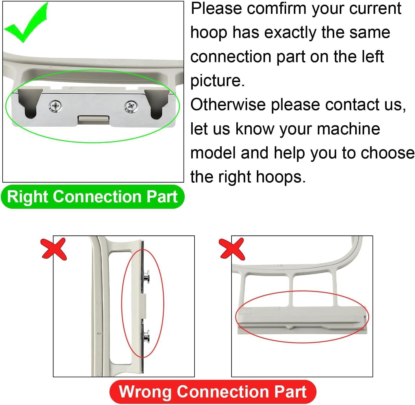 Maggiehoop Embroidery Hoops for Brother PE900 PE800 SE2000 SE1900 PE770 780D PE700 PC6500 Brother Innovis 1250 700 Babylock Embroidery Machine (4in1-A Set)