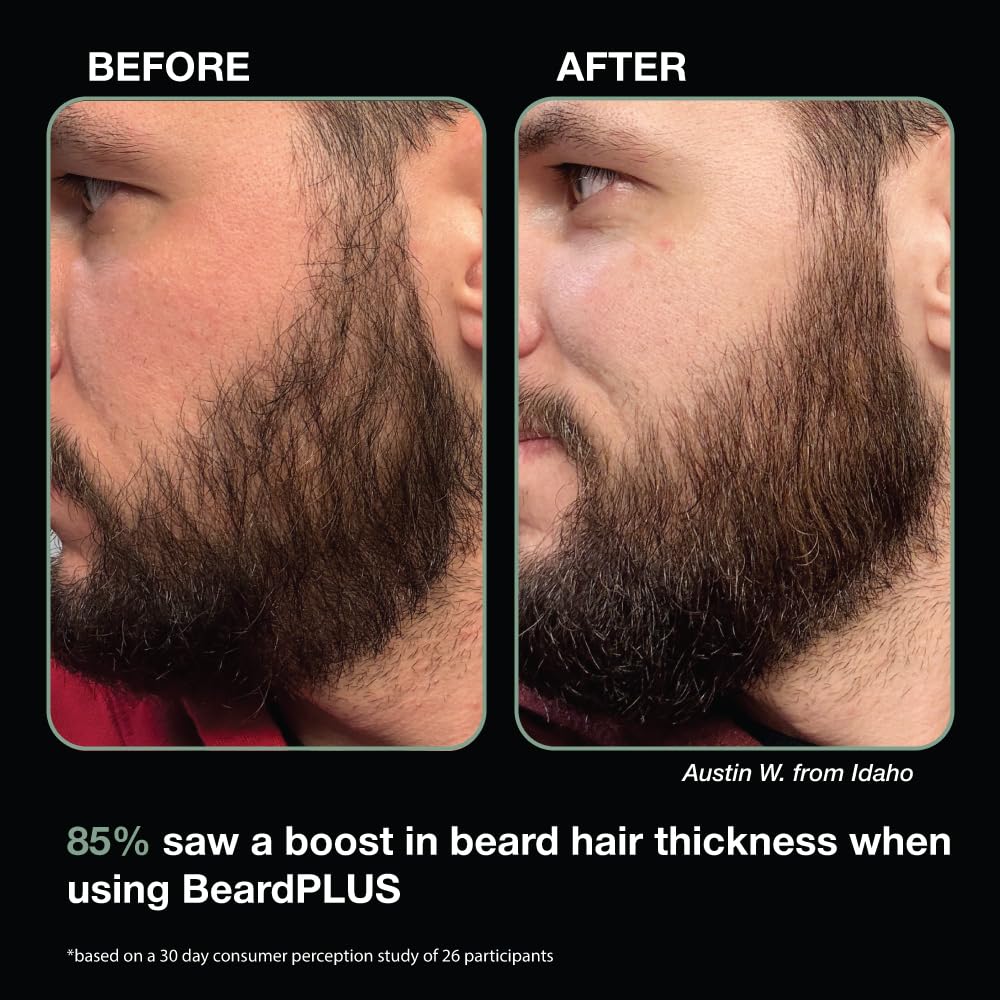 ZEUS BeardPLUS Shampoo & Conditioner Set, Hair Growth Treatment for Men