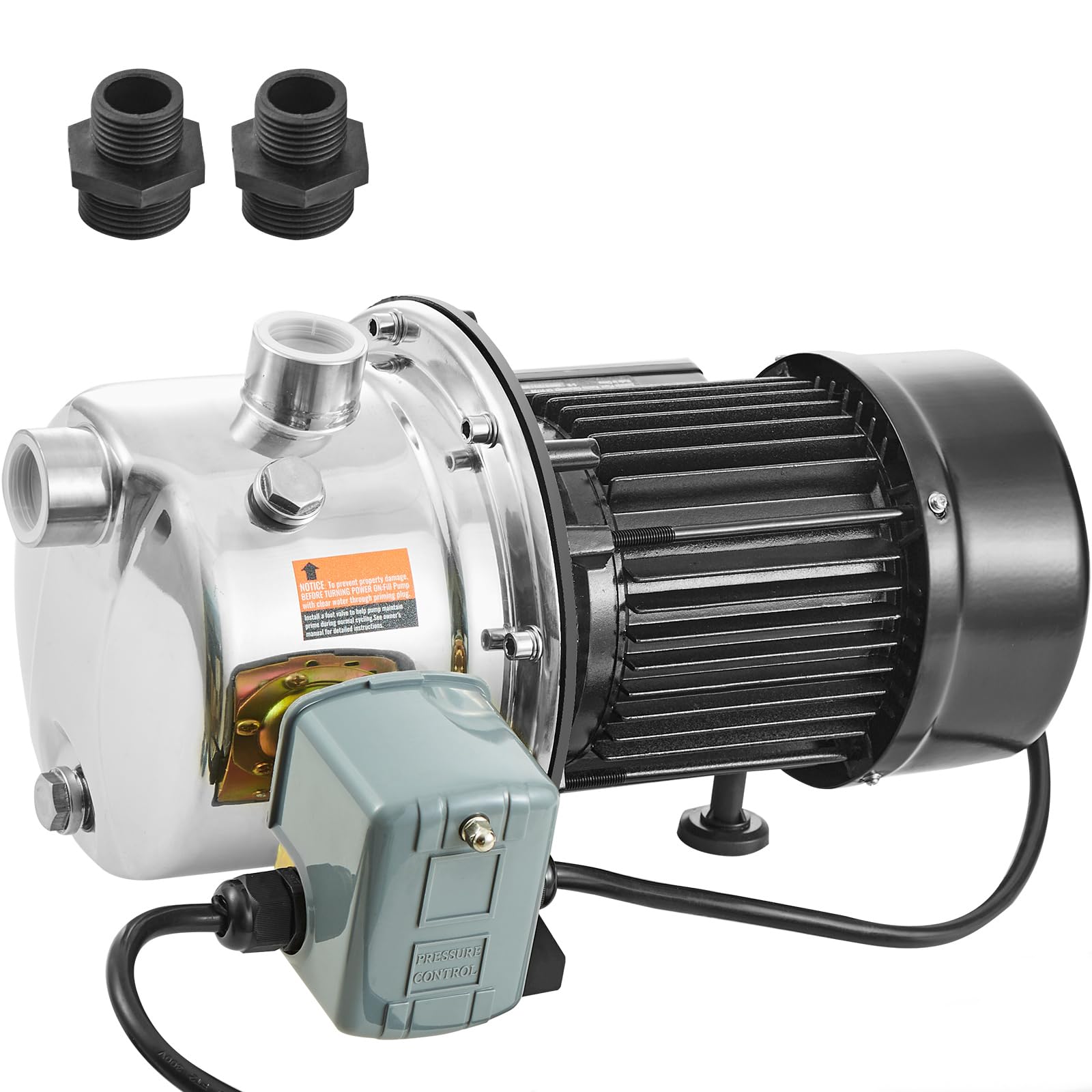 VEVOR 3/4HP SUS304 Stainless Steel Shallow Well Jet Pump, 115 Volt