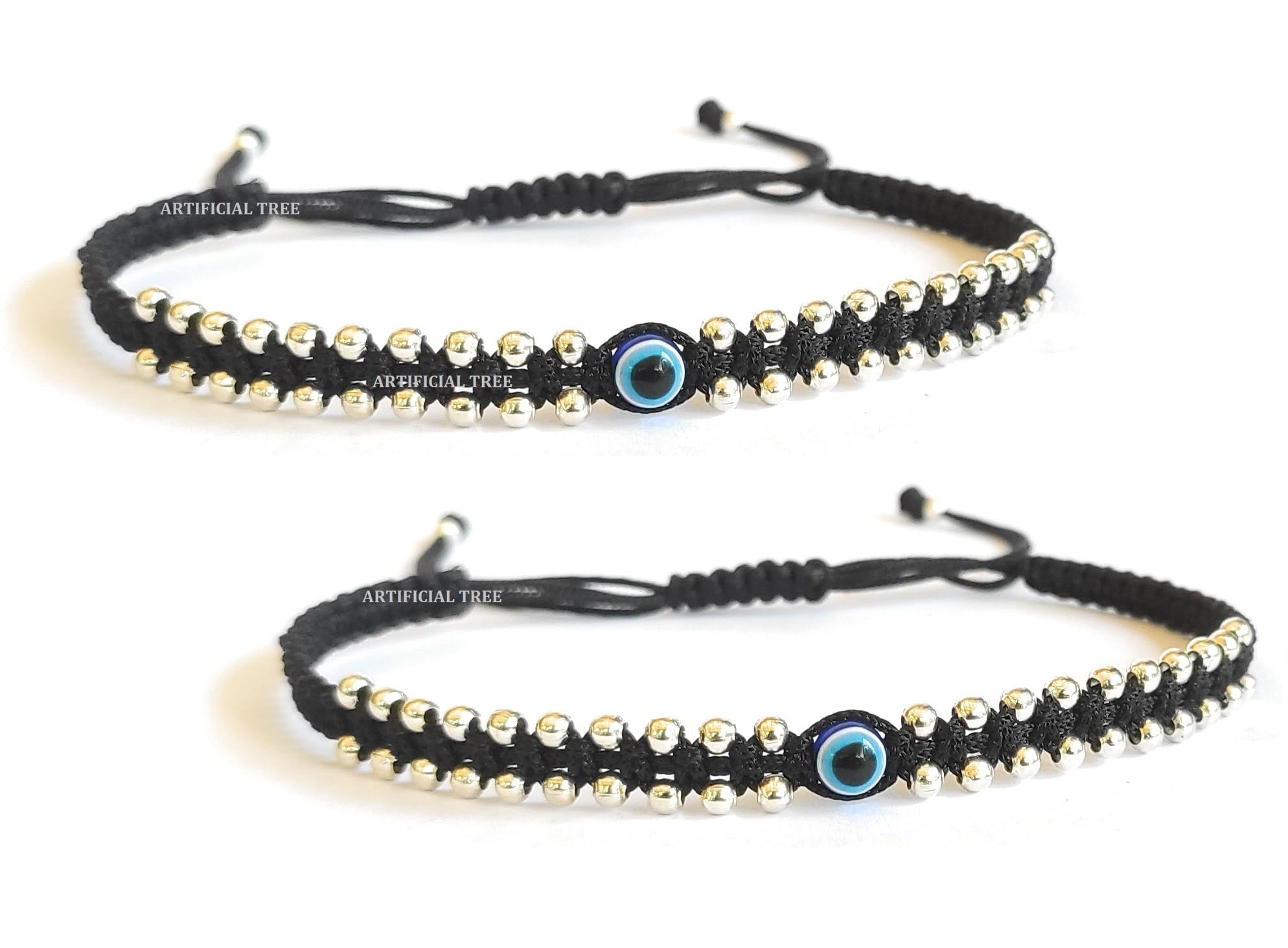 ARTIFICIAL TREE German Silver Charms Black Thread Adjustable Anklets for Women and Girls | Nazar Battu - 2 Piece Set (AT ANK 072) (B0CJ58NPS5) Amazon Price History, Amazon Price Tracker