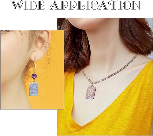 Miniatura 6 de DICOSMETIC Colgantes de Tarot de Sol Rider Waite Colgante Tarot Tarjeta Colgante Astrología Adivinación Dije Retro Vintage Colgante Aleación