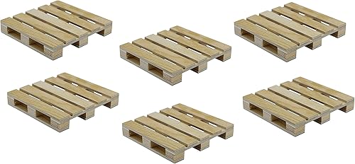Creative Hobbies Paquete de 6 mini posavasos de madera para bebidas, bebidas calientes y frías, mini bloques de construcción apilables, manualidades Creative Hobbies Paquete de 6 mini posavasos de madera para bebidas, bebidas calientes y frías, mini bloques de construcción apilables, manualidades