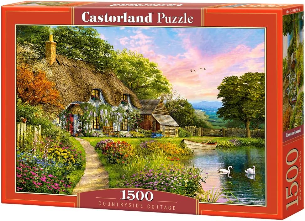 CASTORLAND 1500 Piece Jigsaw Puzzles, Countryside Cottage, Idyllic Puzzle, Nostalgic