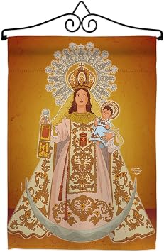 Mary Child Jesus Garden Flag Set Wall Hanger Religious Faith Hope Grace Peace Dove Christian Religion Easter Small Decorative Gift Yard House Banner Double-Sided Made In USA 13 X 18.5