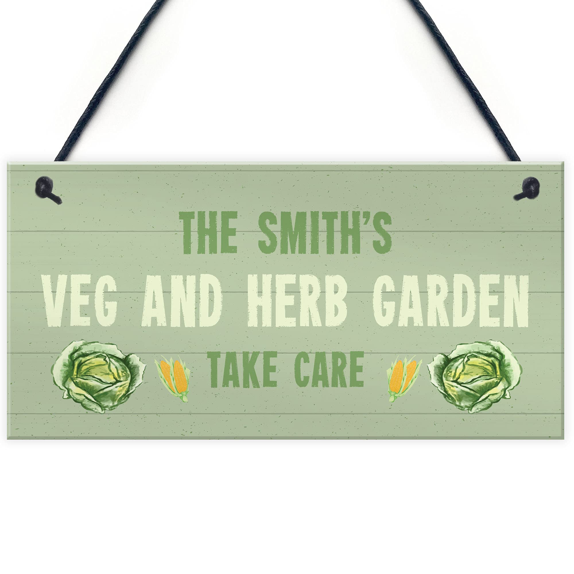 Veg And Herb Garden Sign Personalised Garden Shed Summerhouse Plaque Gift