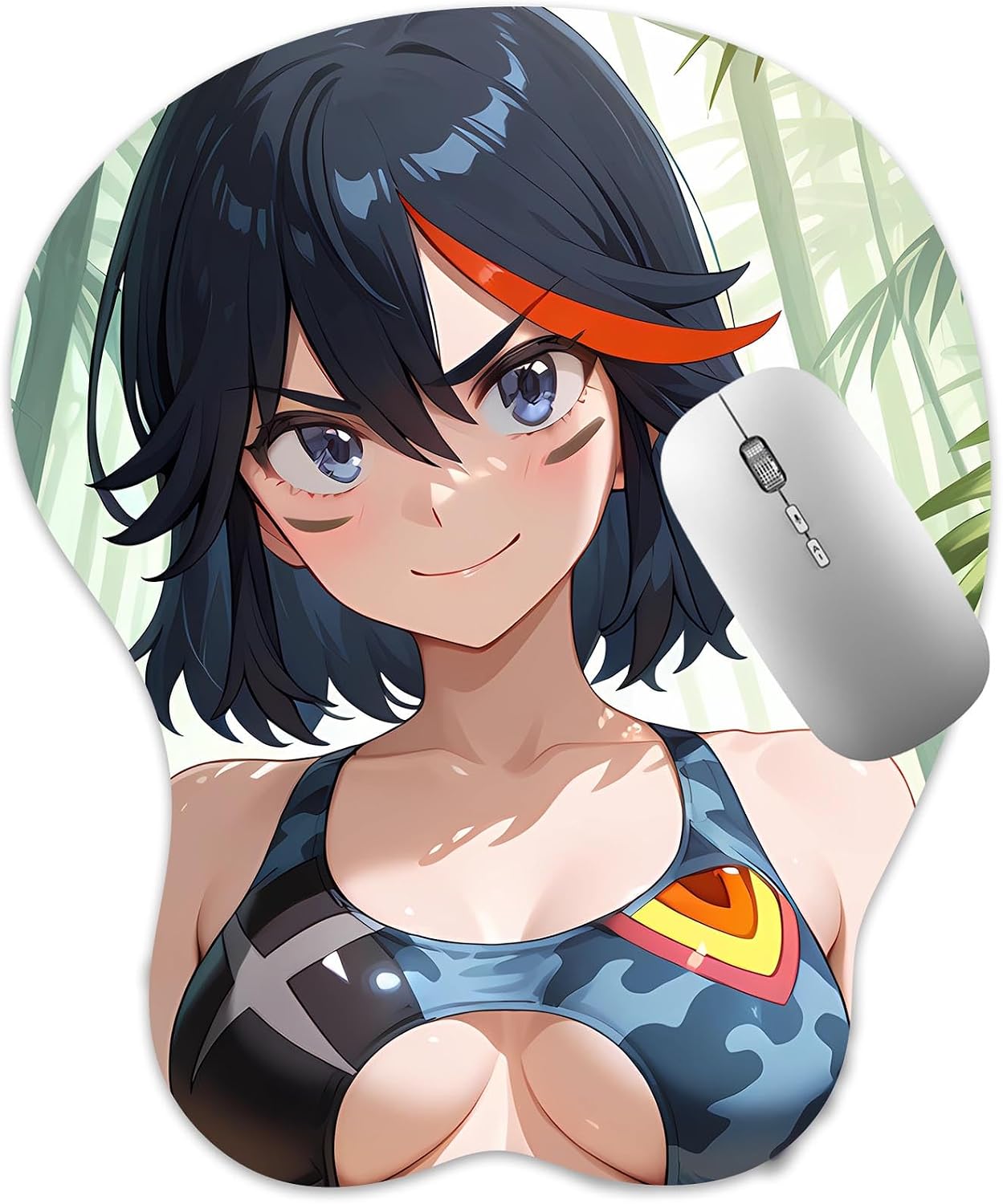 3D Mouse Pad, Oppai Mousepad with Soft Gel Wrist Rest Anime Manga Gaming Boob pad Anti-Slip Mouse Mat, Ryuk