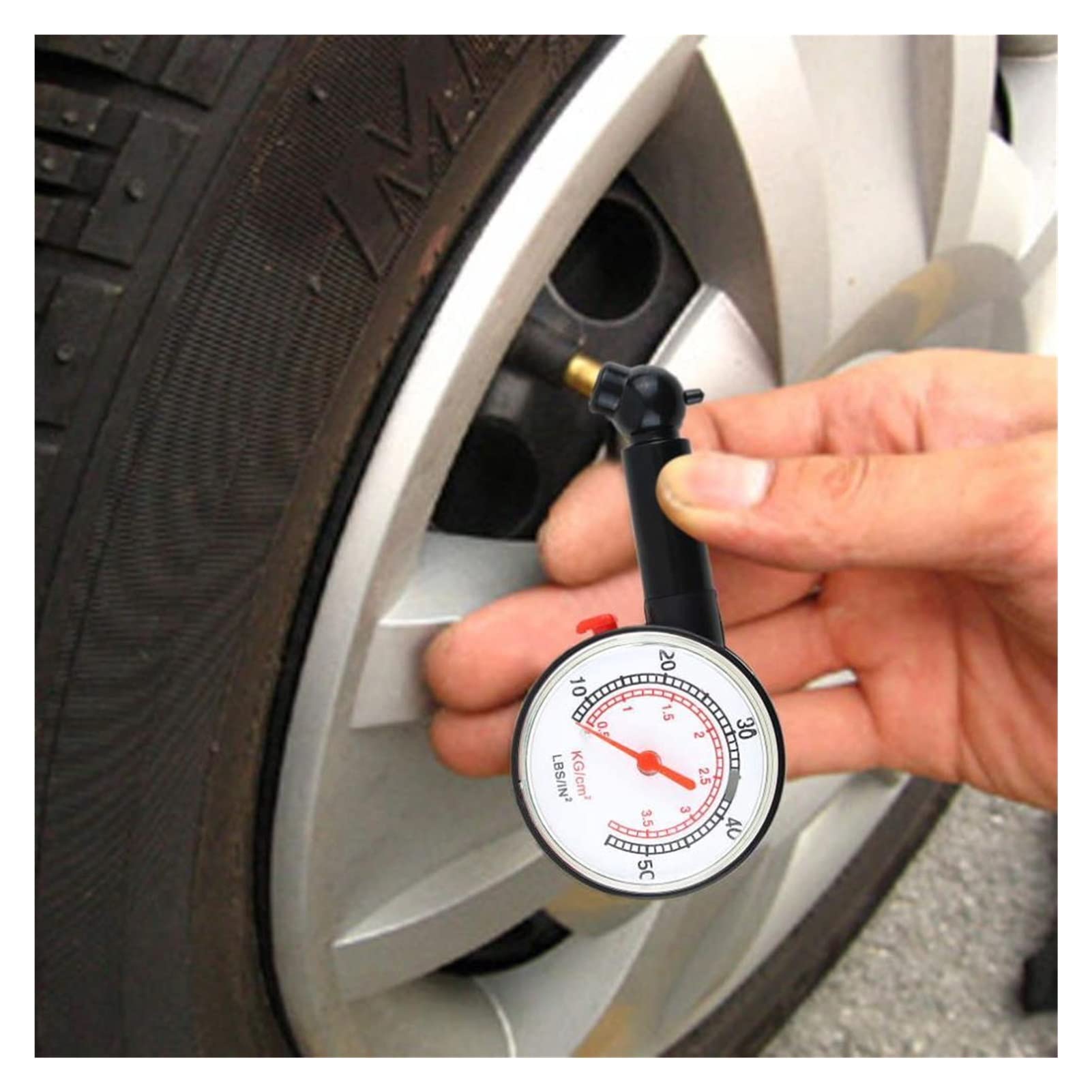 Strumento di misurazione della pressione dei pneumatici del misuratore della pressione del misuratore della pressione del quadrante del motociclo del veicolo dell'automobile per il motociclo del veic