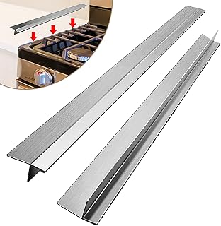 Stove Cover, Stainless Steel Stove Gap Covers, Oven Gap Filler, Stove Counter Gap Covers, Heat Resistant & Easy to Clean Stove Gap Guard, Protect Stove Gap Filler Sealing Spills in Kitchen (23.5")