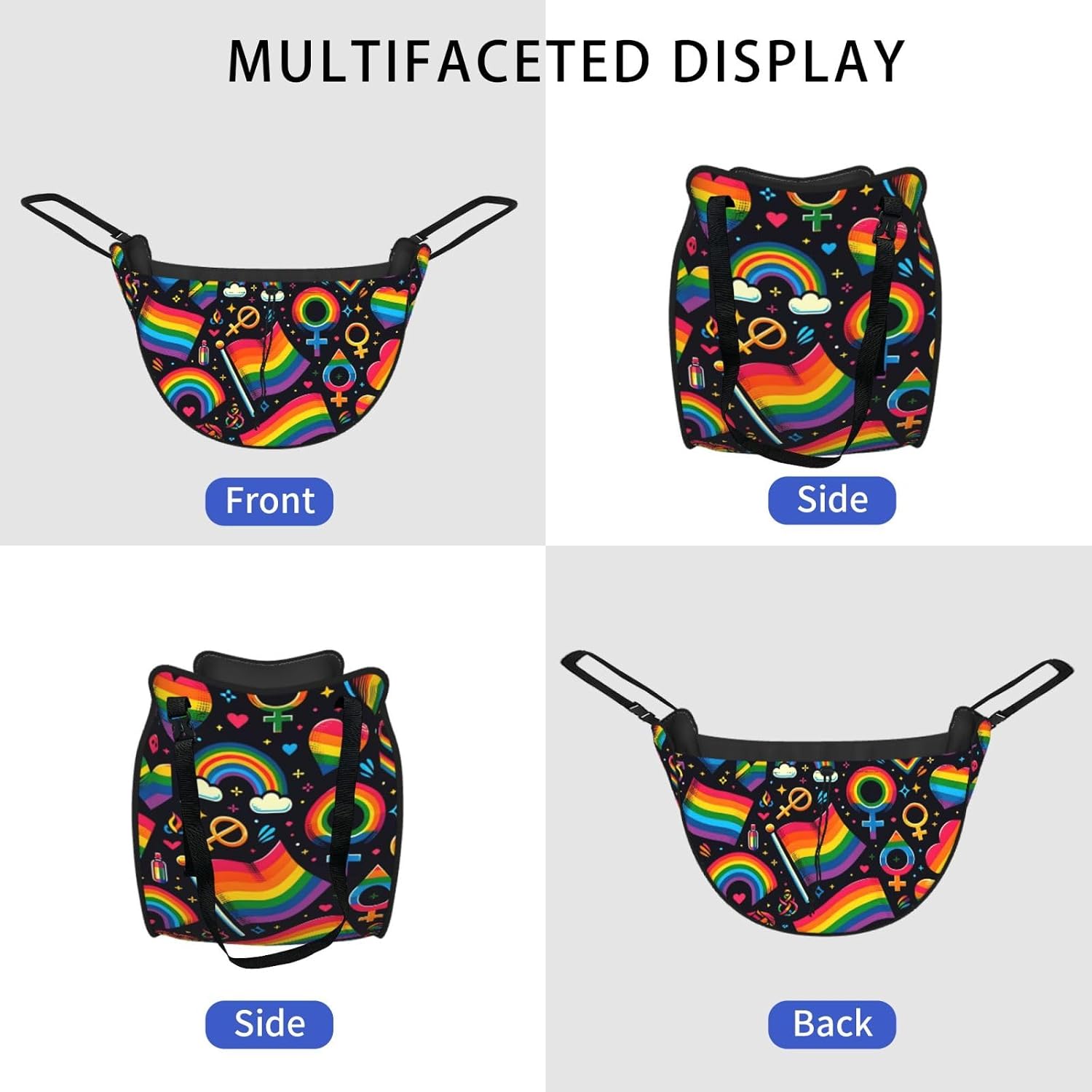 Augenstern Lgbt-Gay-Pride-Rainbow Car Backseat Organizer Bag For Road Trips image 2
