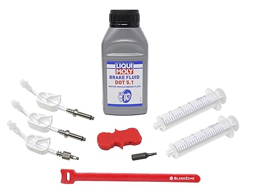 Miniatura 2 de BleedZone - Kit de purga de frenos para frenos hidráulicos SRAM - Kit de purga de bicicleta con líquido de frenos DOT 5.1 de 8.5 fl oz para frenos