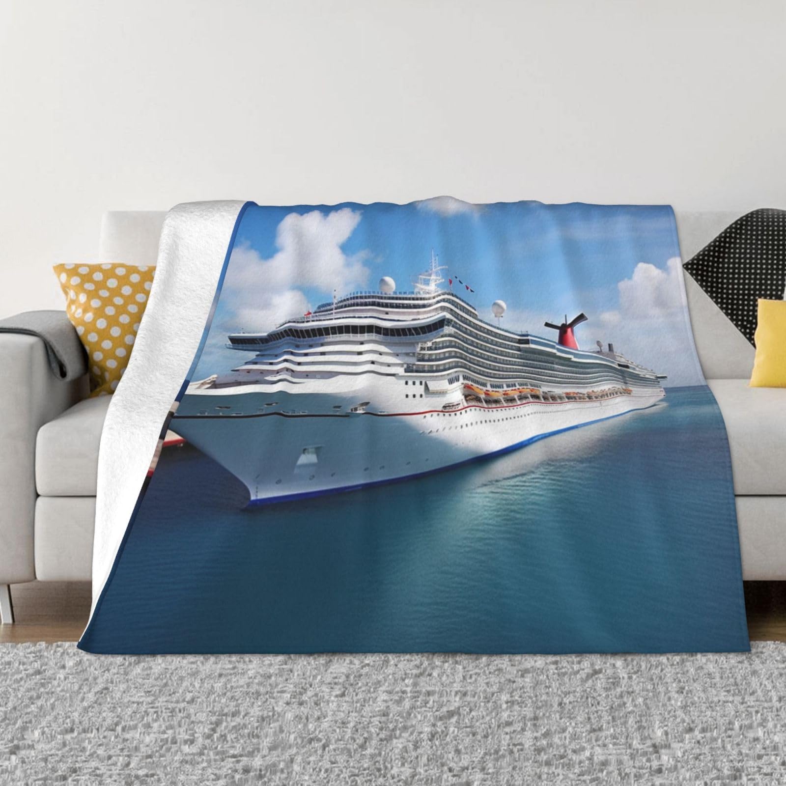 Couverture polaire microfibre, jeté de lit chaud et plaid pelucheux léger 203x152 cm