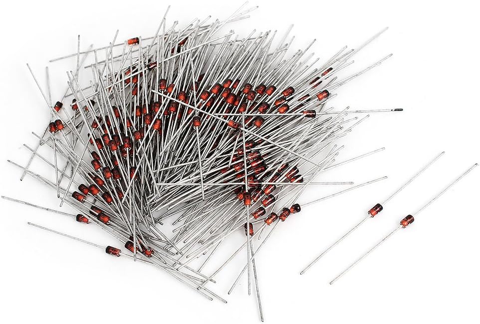 250pcs axia-l Diodes Lead Zener Diodes Voltage Regulator 1N4745 Schottky Diodes 1W 16V