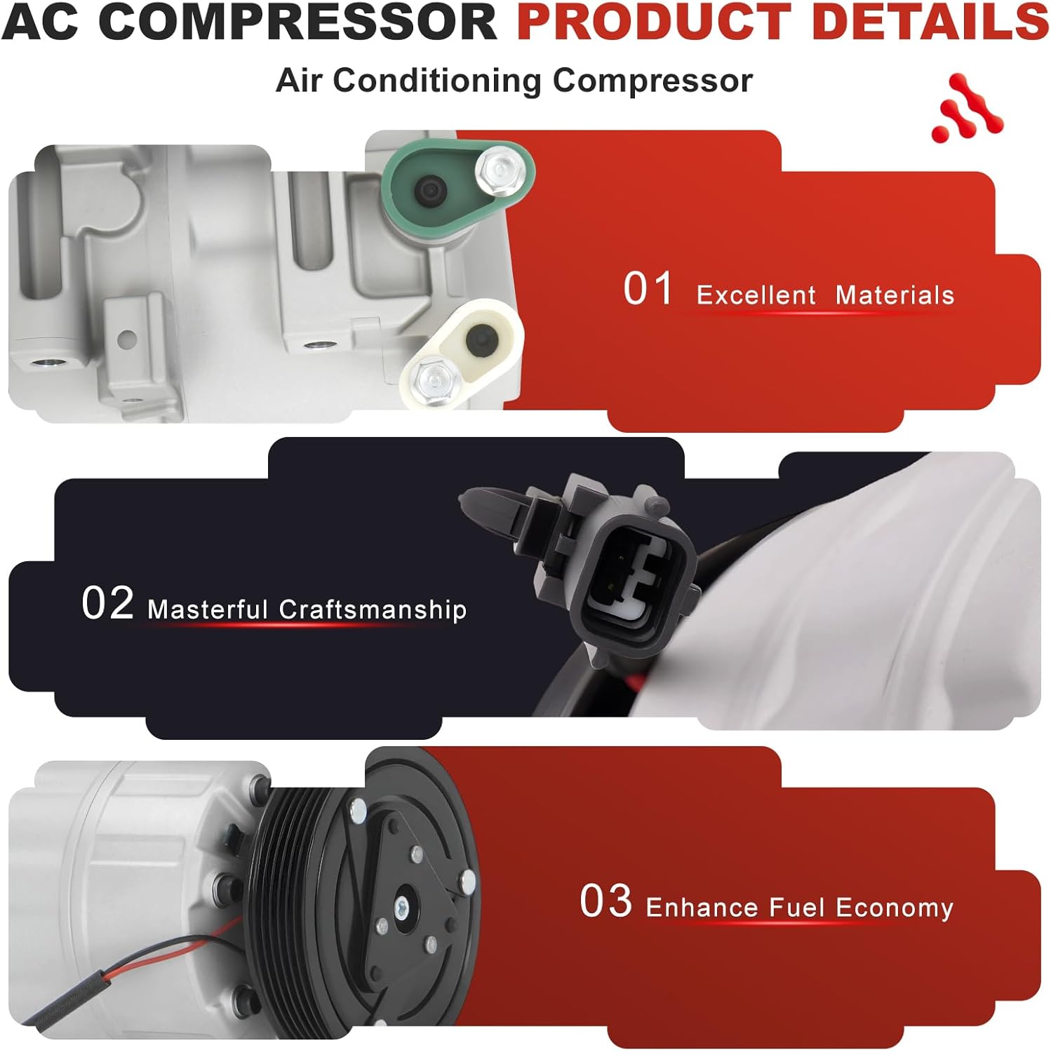 AC Compressor for Nissan Altima Sentra 2.5L L4 2007-2012 | OE Replaces CO 10886C,92600ZE90B 67664,68664 | Air Conditioning A/C Compressor & Component Kit | Restores Powerful Cooling