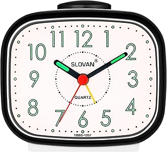 SLOVAN QUARTZ Plastic Beep Table Alarm Clock - 9 CM X 11 (Black)