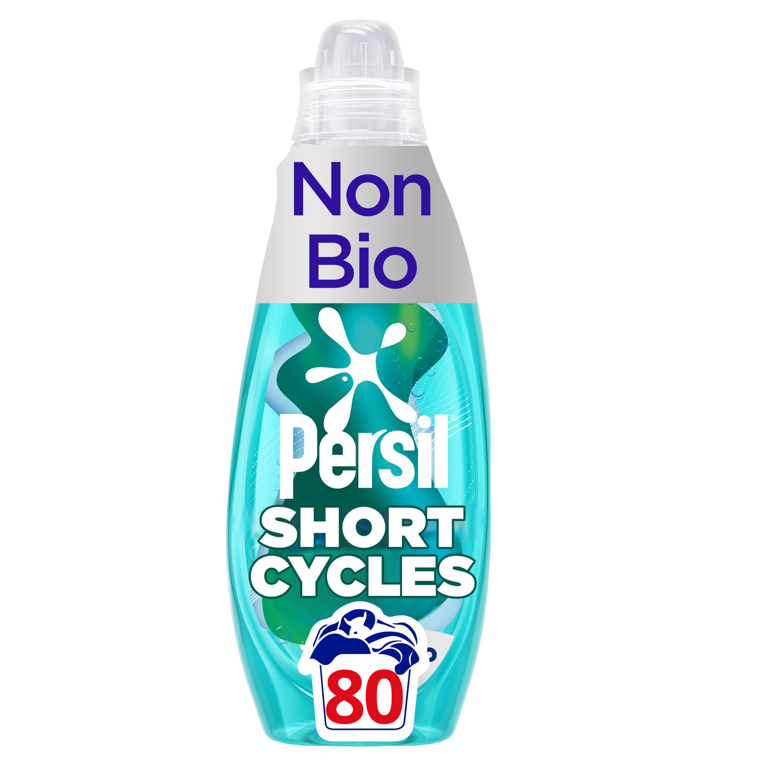 Persil Wonder Wash Non Bio Laundry Detergent 80 Washes (2.16 L) | Suitable next to sensitive skin, British Skin Foundation recognised, quick wash washing liquid, designed for short cycles