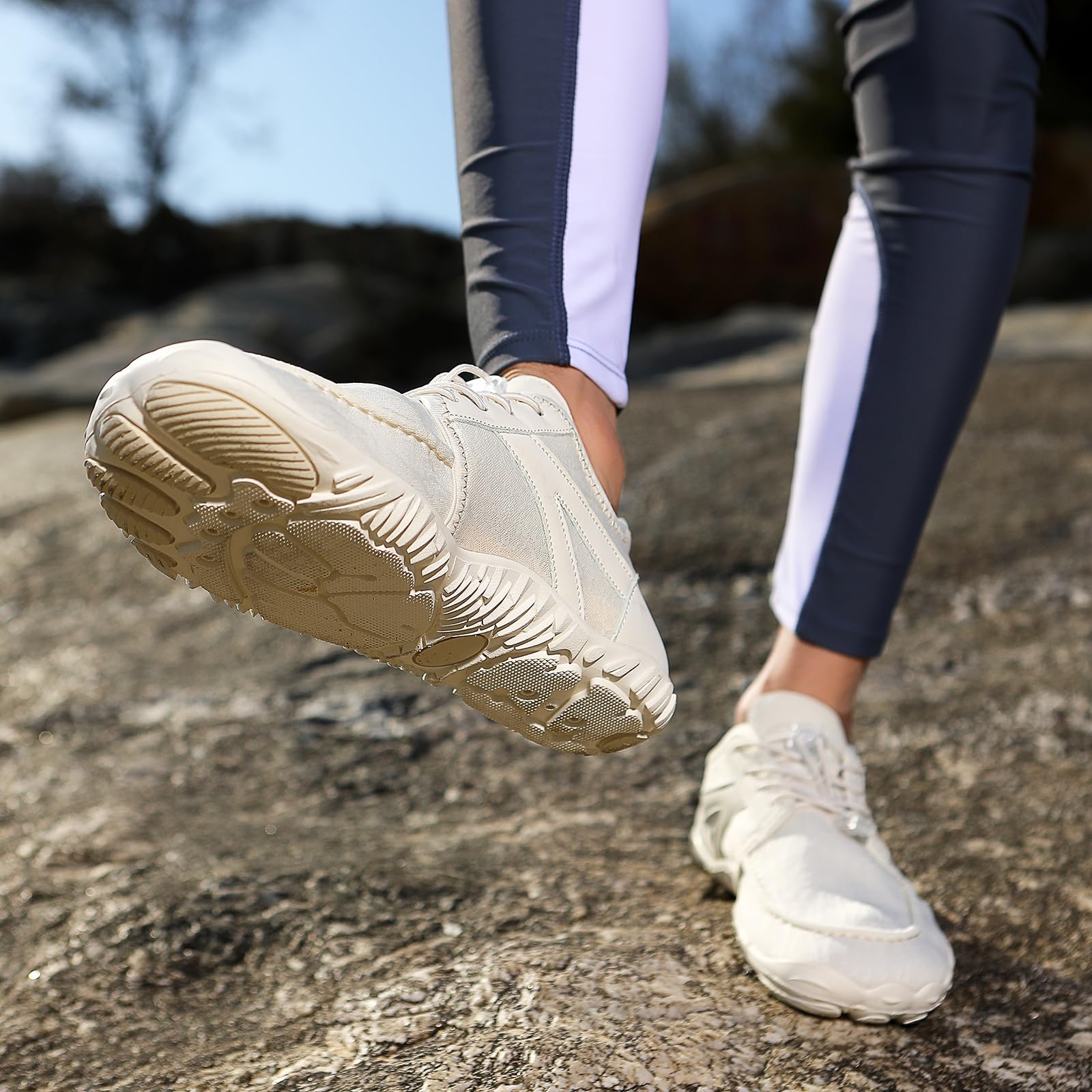Zapatillas Agua Anfibias Secado Rápido Cordones Parte Superior Transpirable Ajuste Flexible Adherencia Antideslizante Base Amortiguada para Playa Acampada Senderismo Viajes