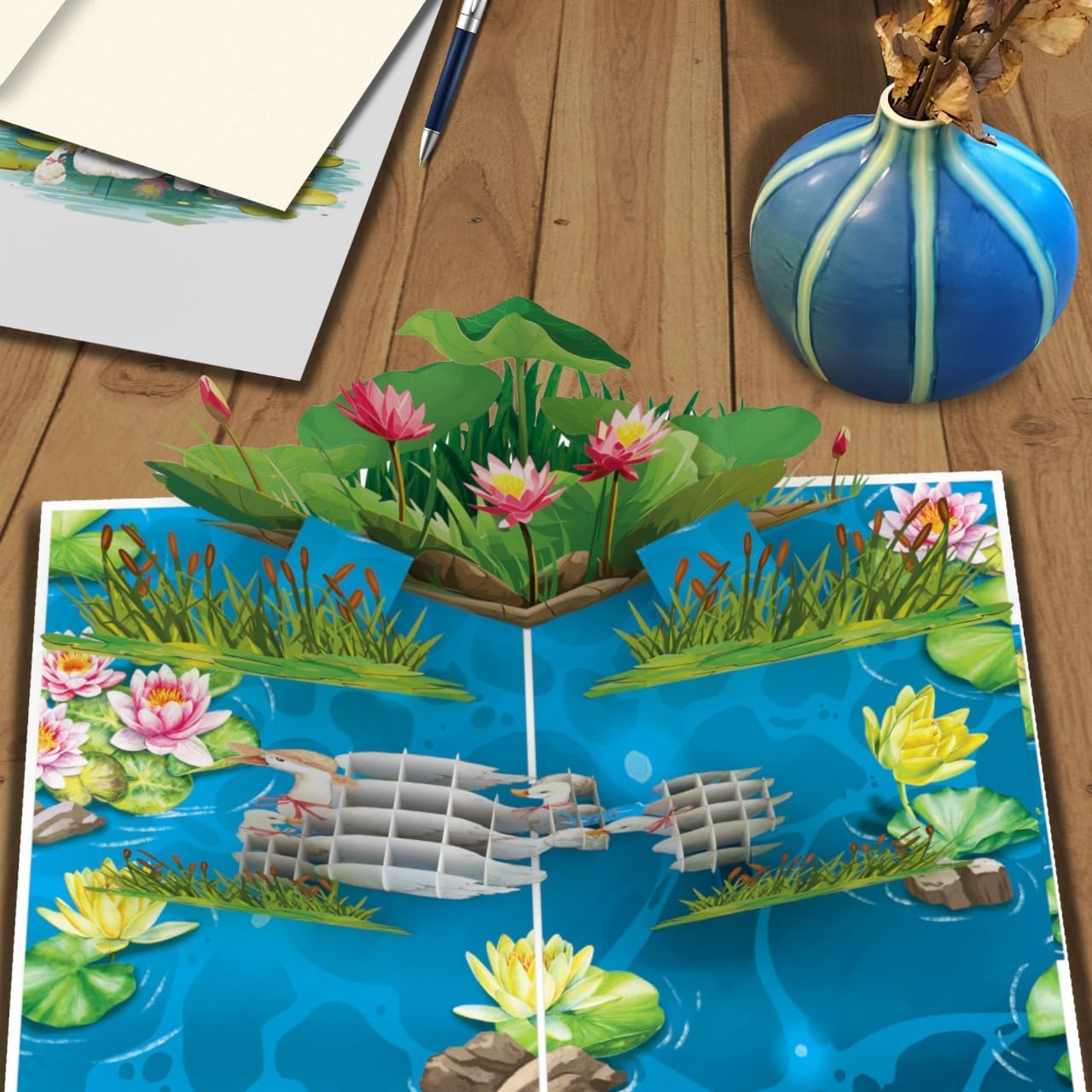 iGifts And Cards 3D Mama Duck Pop Up Card – Quacking Awesome Gift for Mother’s Day, Birthday, Thank You – for Mom, Wife, Grandma, Stepmother – 5 x 7 with Notecard - Image 4