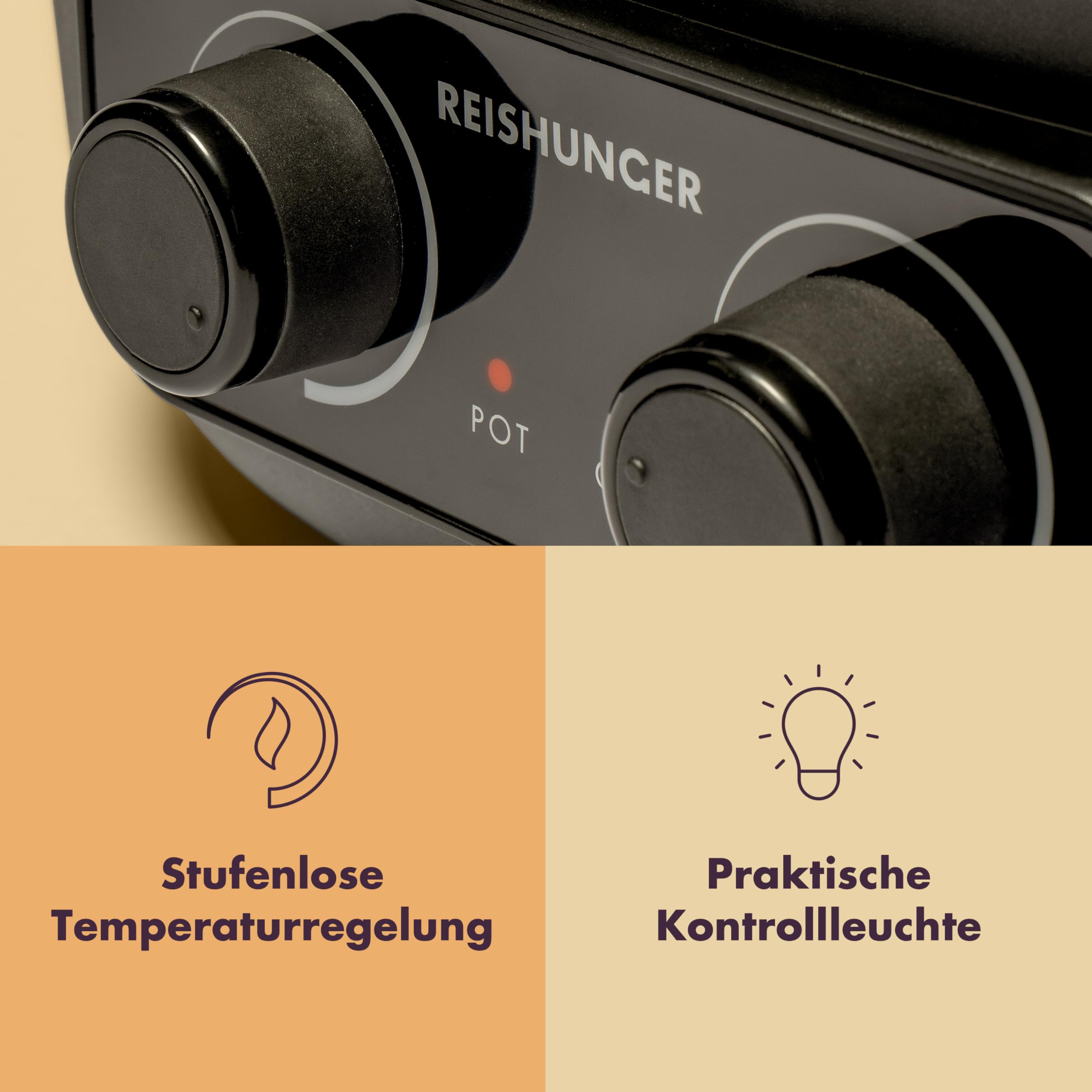 REISHUNGER Elektrischer Hot Pot mit Grillfunktion – für 2-4 Personen – 2 Liter Füllvolumen – Hot Pot mit Deckel – für Korean BBQ