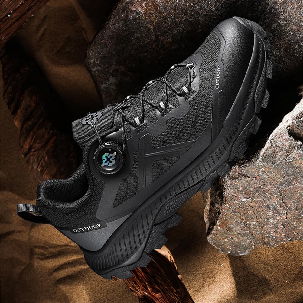 JiuQing Herren Wanderschuhe Mit Niedriger Leibhöhe Wasserdicht Leicht Für Trail- Und Rucksacktouren Camping