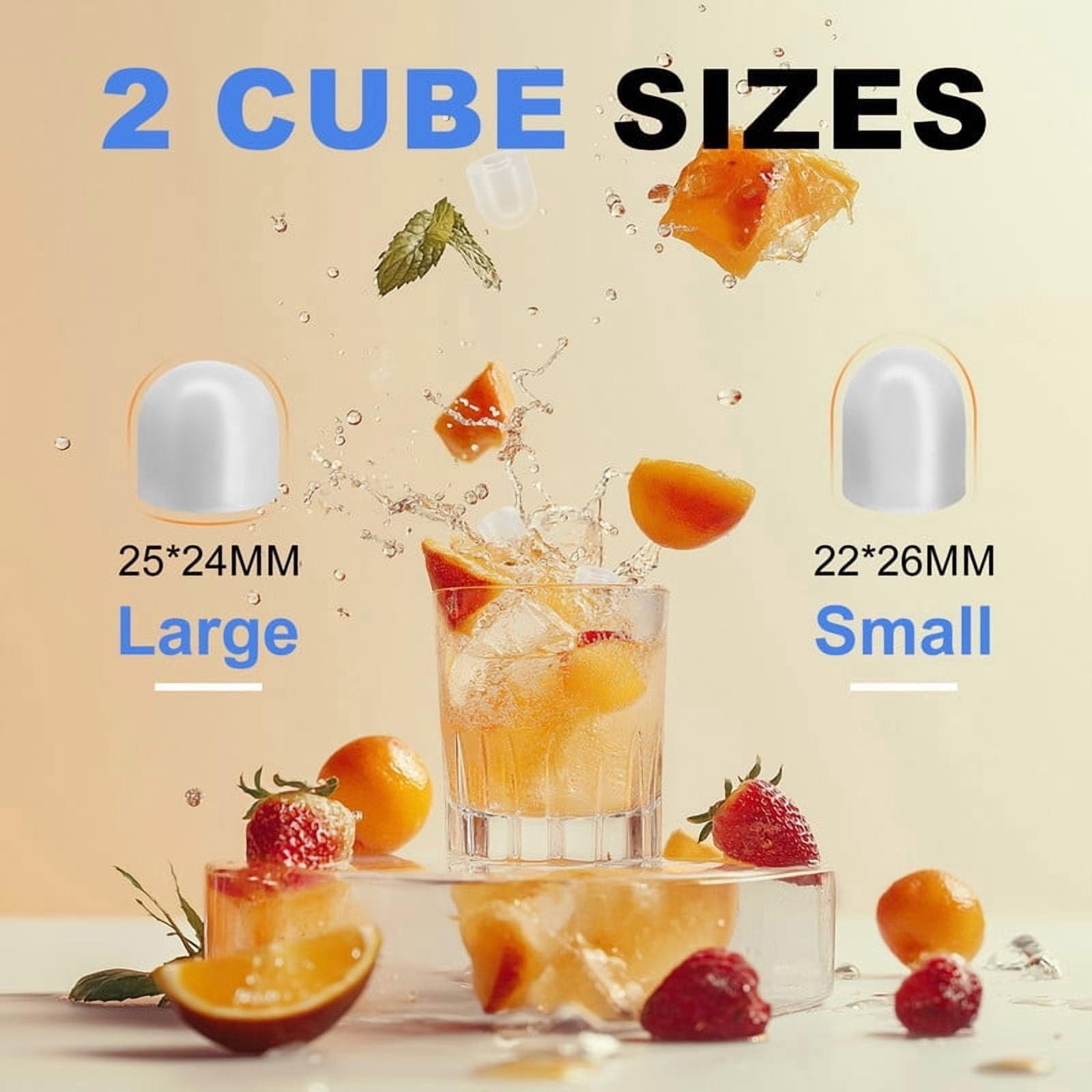 Countertop Ice Maker, 26Lbs/24H Portable Ice Machine with Self-Cleaning, 9 Bullet Ice Cubes in 6 Mins, Compact Quiet Ice Making Machine for Home Kitchen Office Bar RV — view 4