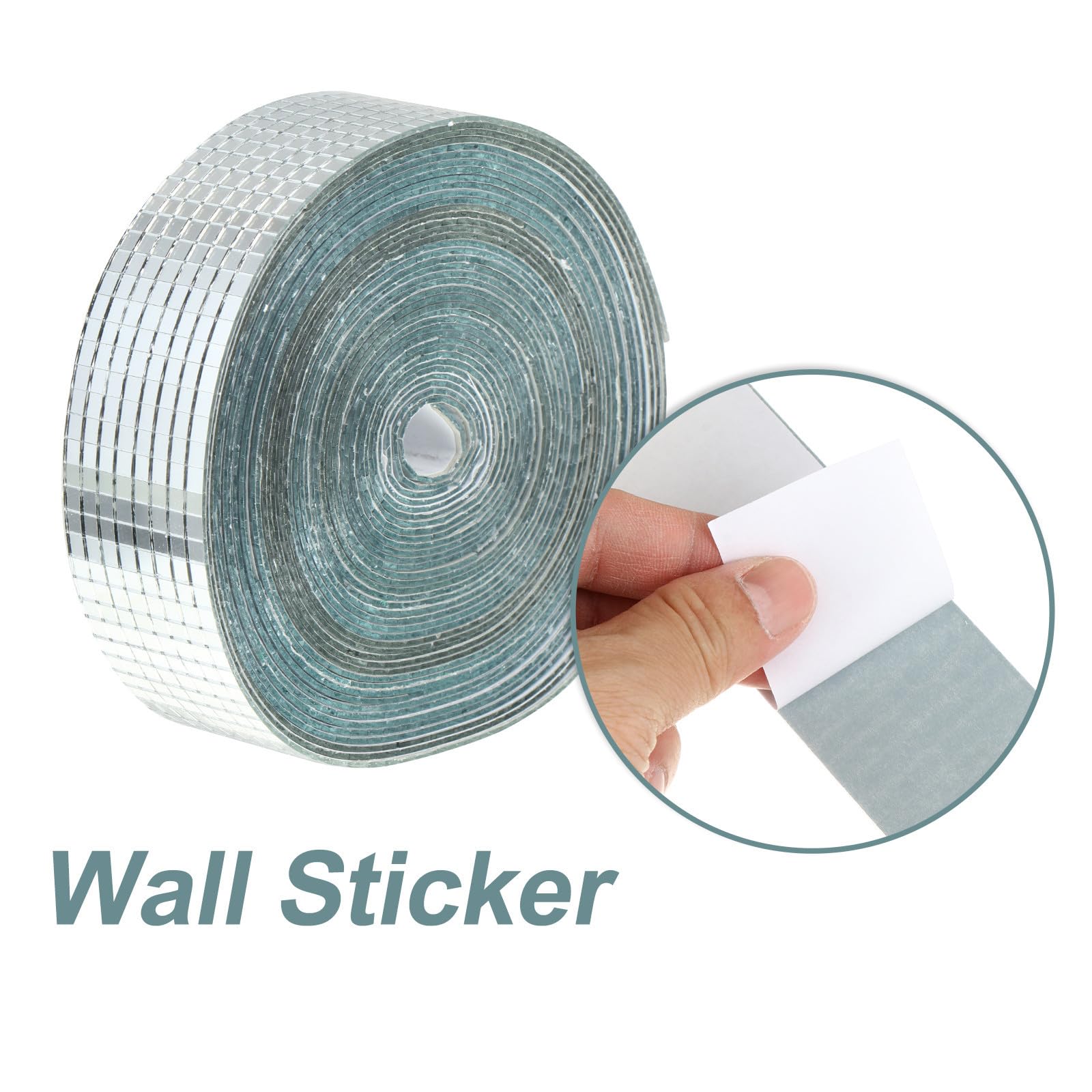 UPKOCH Tessere Mosaico Specchio Quadrate Autoadesive 5x5mm in Fibra di Vetro Argento per Decorazioni Fai da Te Casa e Camera da Letto Riflessi Luminosi Sorprendenti