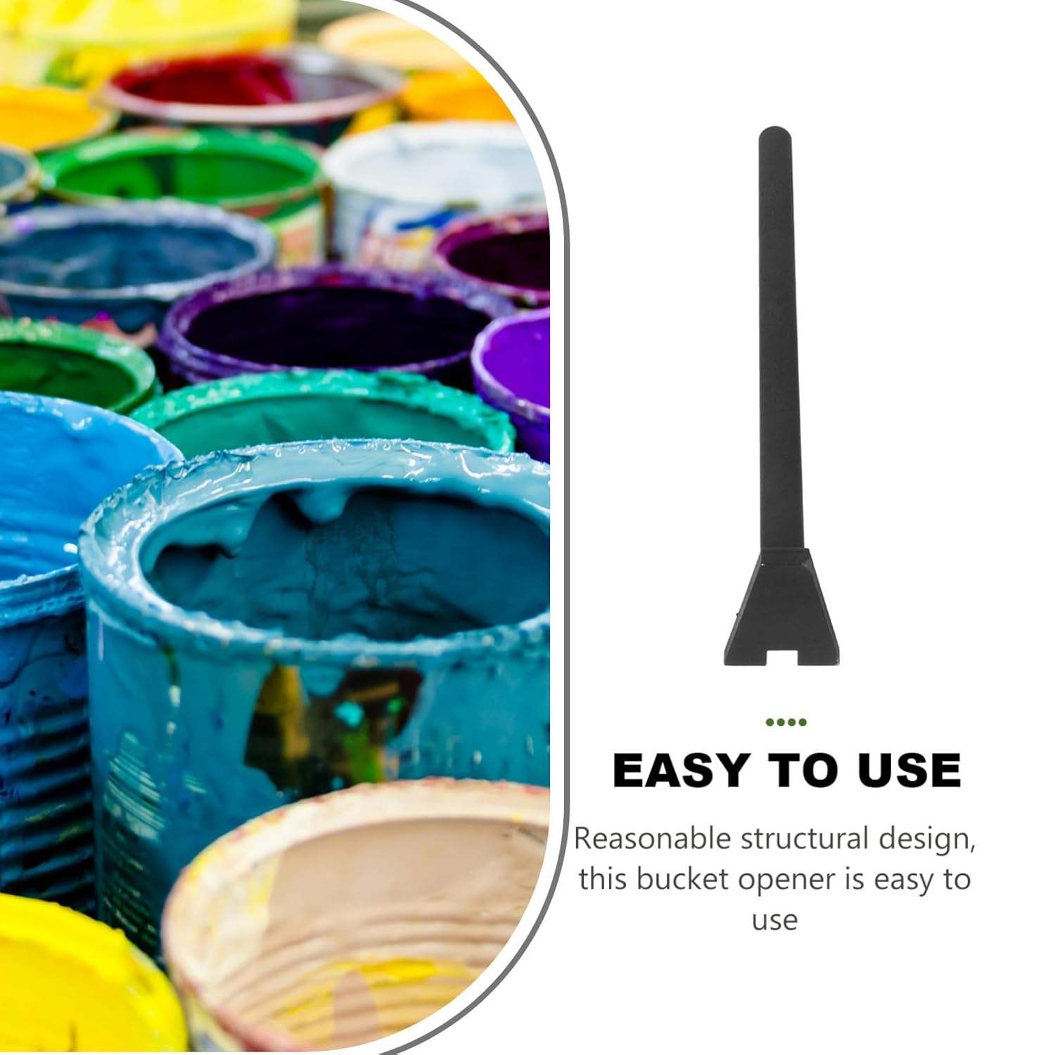 SOLUSTRE Bucket Lid Opener Tool Metal Paint Can Opener Drum Lid Remover Easy to Carry for Home Garage