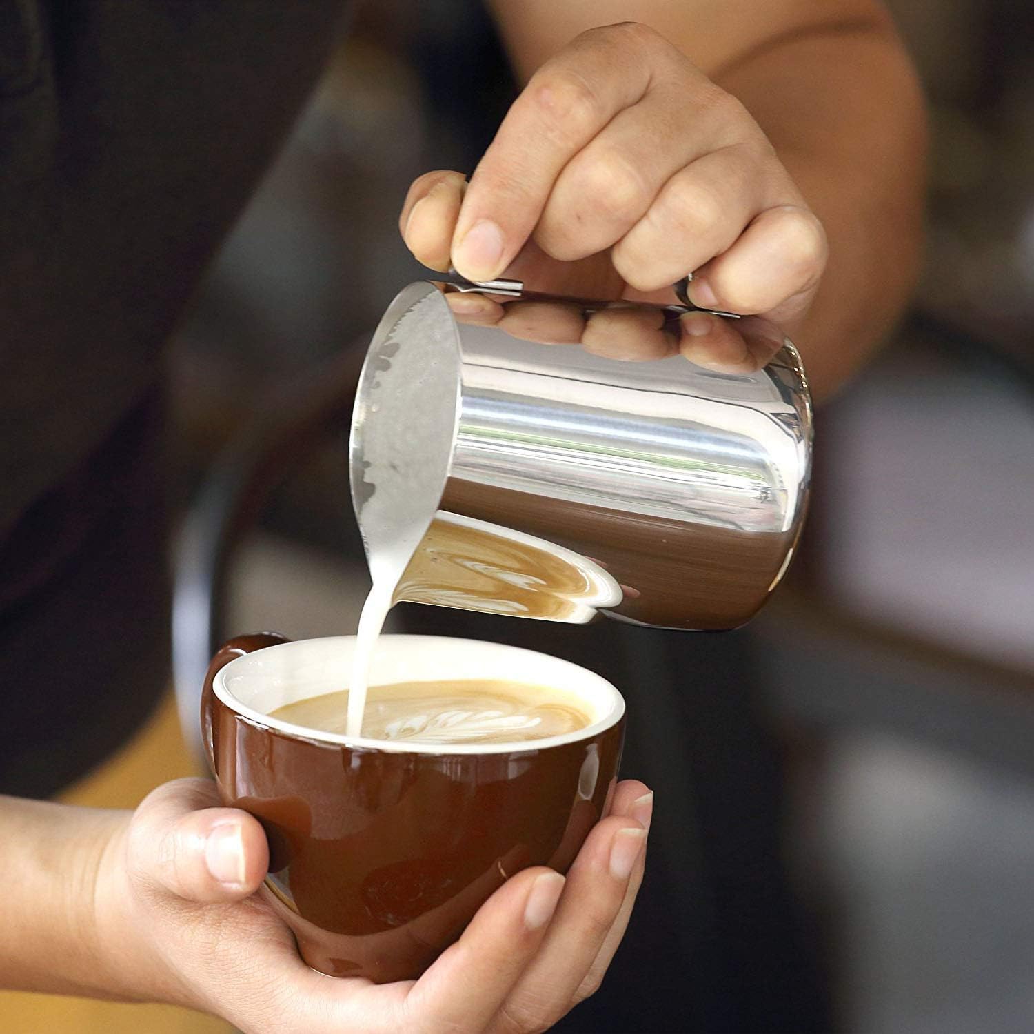 GANAZONO Set 3 Brocche Per Latte In Acciaio Inox 304 – 90ml – Per Caffè, Cappuccino, Salse E Condimenti