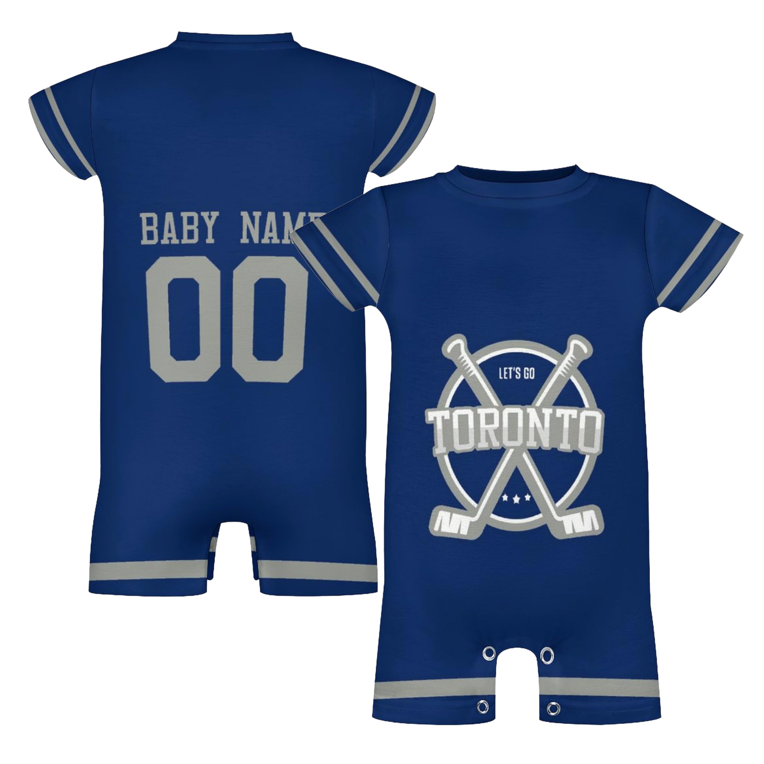 denple Customize Baby Clothes,Baby Romper,Enter Any Name And Number,Start Being a Fan Of Ice Hockey From a Young Age!